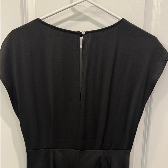 NWT Madewell Wide V-Neck Black Satiny Maxi Dress - Picture 13 of 14